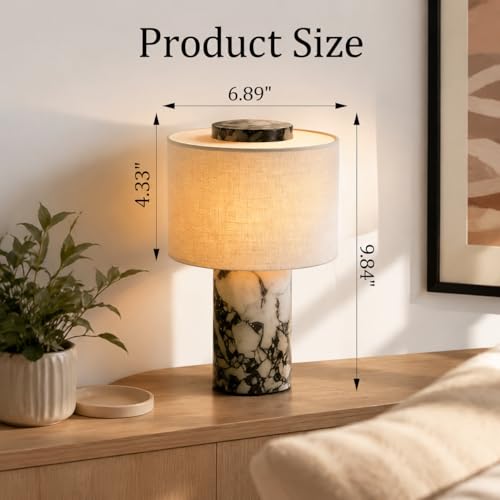 Marble Lamp Lamps Rechargeable Modern Decorative Touch Dimmable Cordless Design Bedside Lamp for Home Decor