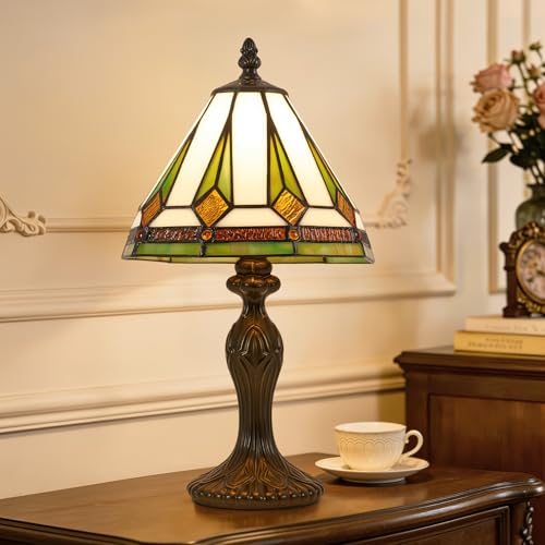 Table Lamp 8 Inch Small Mission Stained Glass Desk Lamp