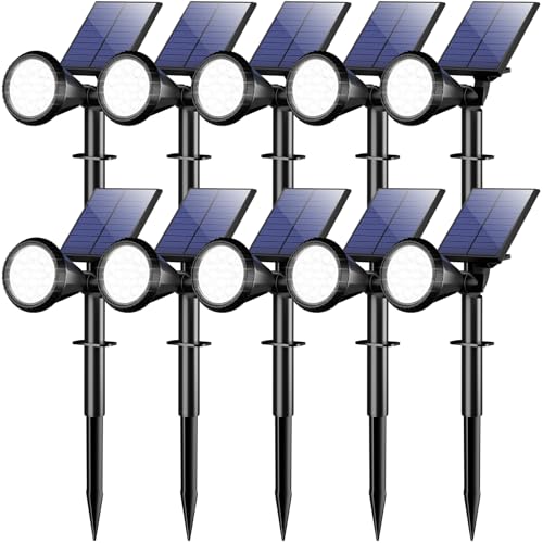 Solar Lights Outdoor Waterproof Flag Spotlights 10 Pack (10 Count)