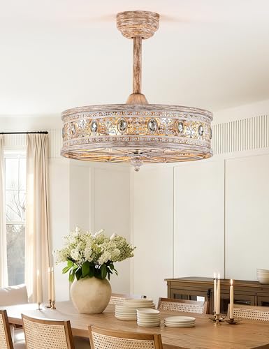 Farmhouse Chandelier Ceiling Fan with Light