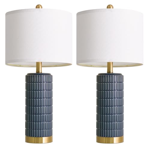25'' Blue Table Lamps for Bedroom Living Room Set of 2 (2 Count)
