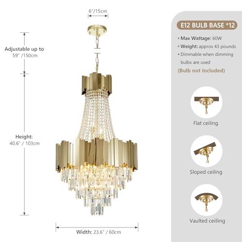Gold Crystal Chandeliers