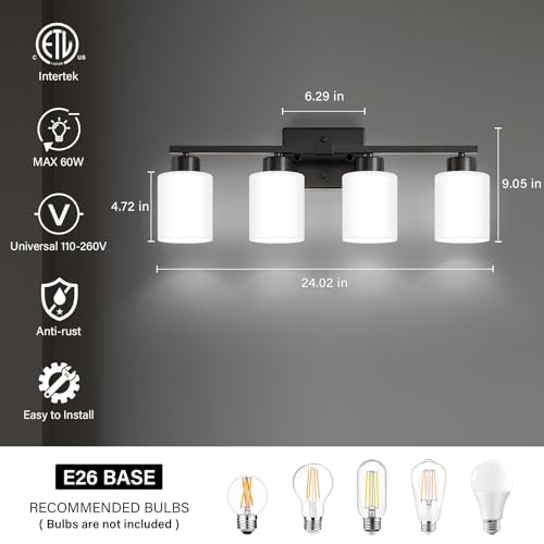 Black Bathroom Light Fixtures Vanity Lights Over Mirror