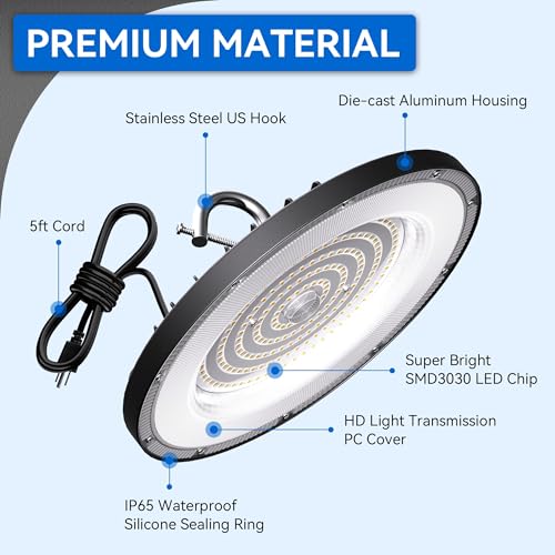 4 Pack UFO LED High Bay Light 150W (4 Count)