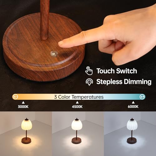 Tulip Table Lamp with 5200mAh Battery & Touch Control