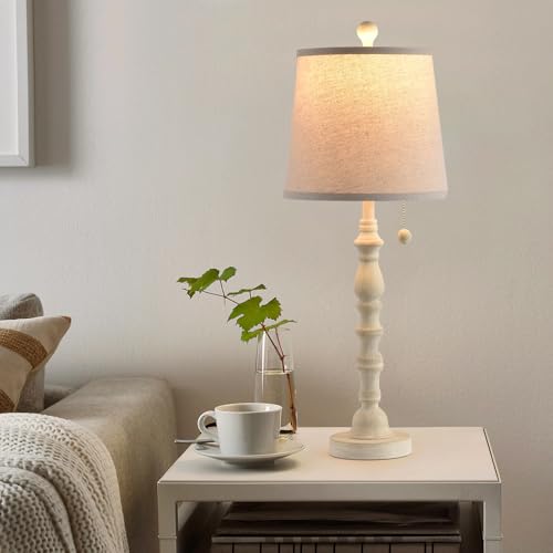 Modern Farmhouse Table Lamp Bedside Reading Lamps Living Room End Tables Set Lamps for Night Stands Bedroom Night Lamp