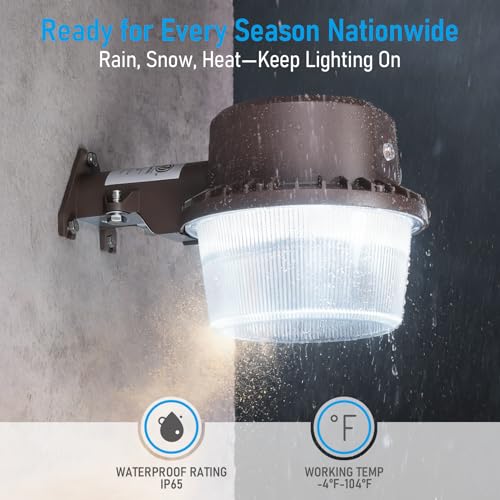 LED Barn Light Dusk to Dawn Area Lights Aluminum 5000K Bronze
