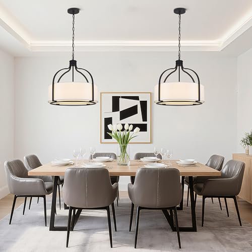 20.5" Black Drum Chandelier