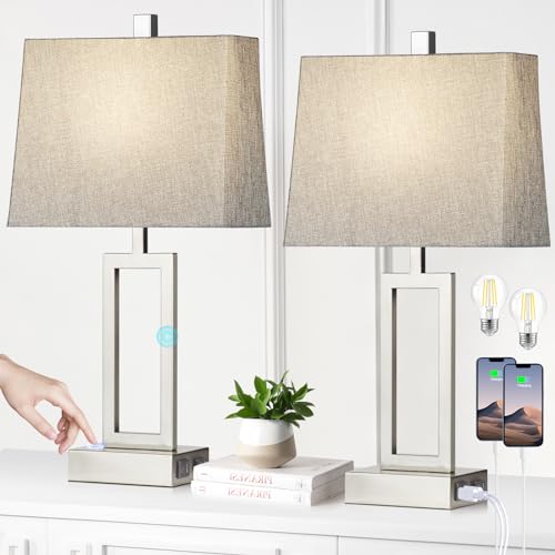 23.5" Touch Control Table Lamps (2 Count)