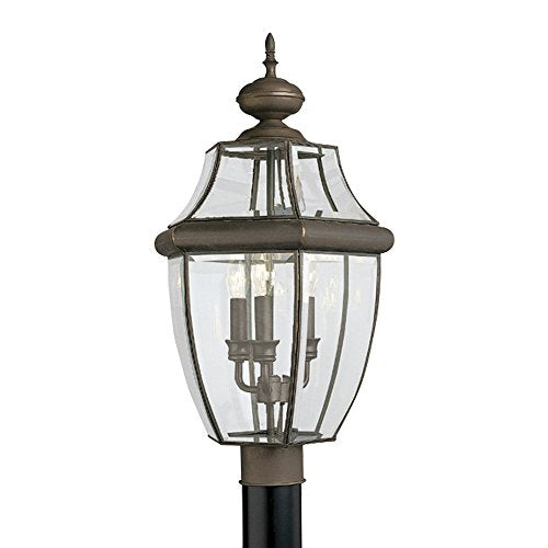 Lancaster 3 Light Post Lantern in Antique Bronze