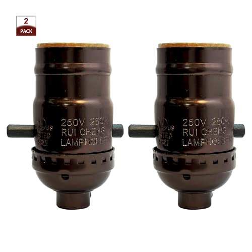 Push Through Lamp Socket for Incandescent or LED Bulbs (2 Count)