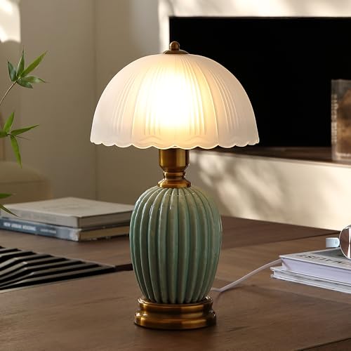 16" Vintage Ceramic Table Lamp for Bedroom