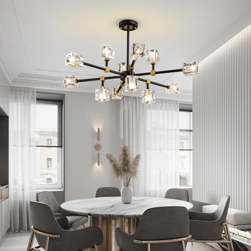 Modern Crystal Chandelier with 12 Lights