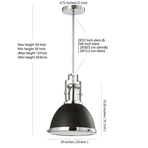 Homer Industrial Dome Pendant 10"
