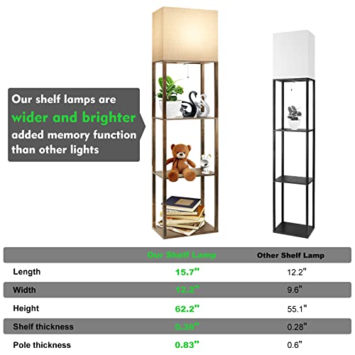Plus Floor Lamp with Shelves