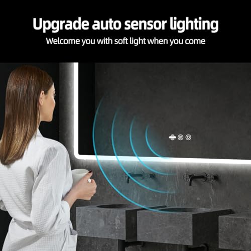 48"X36" LED Mirror for Bathroom with Motion Sensor