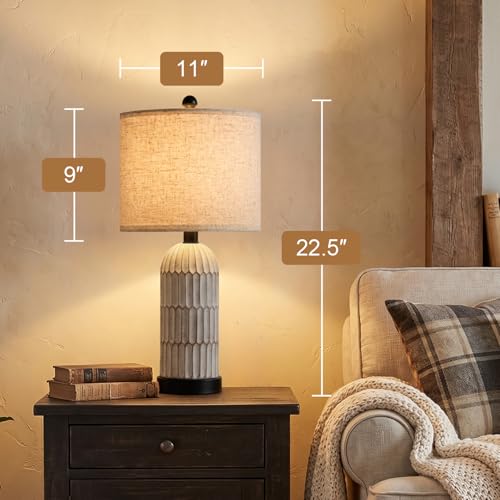 22.5" Bedside Table Lamps Set of 2 (2 Count)
