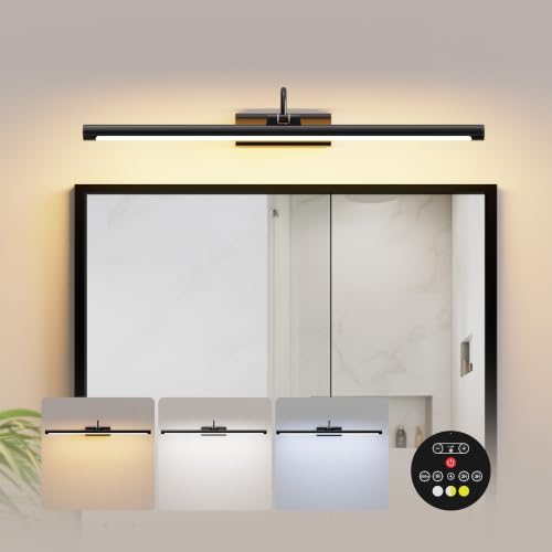 Bathroom Vanity Light Wireless Rechargeable Black 24 inch Black