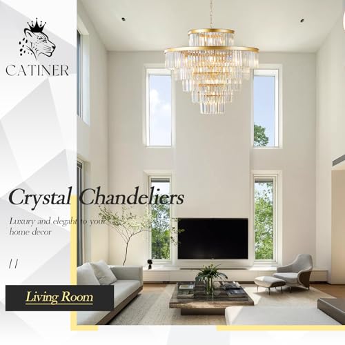 36" Large Crystal Chandelier (23 Count)