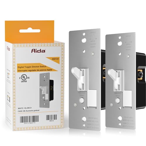 Toggle Slide Dimmer Switch for Dimmable LED Light (2 Count)