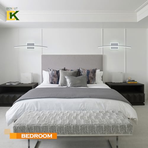 Modern LED Wall Sconce Silver Light Fixtures Over Mirror Modern Bath Wall Lighting for Bathroom