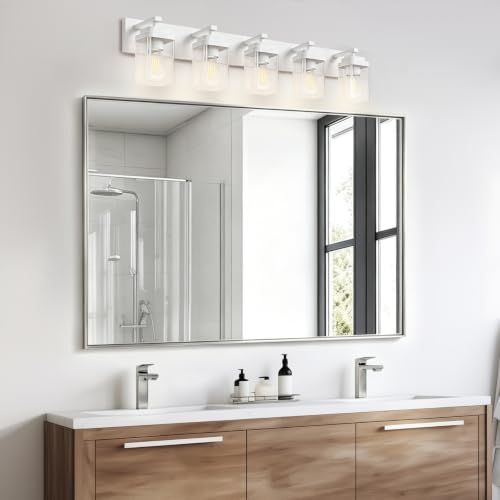 White Bathroom Light Fixtures
