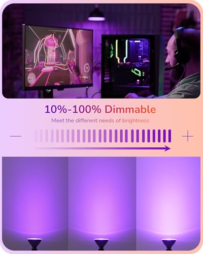 Halloween PAR38 LED Flood Purple&Orange Light Bulbs Dimmable 4Pack (4 Count)