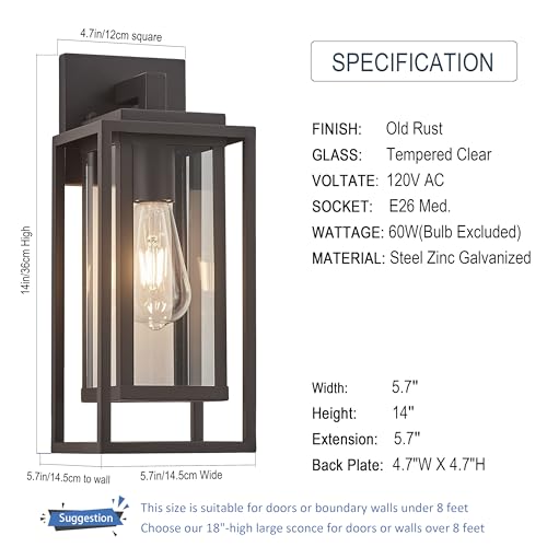 14" Double Cage Outdoor Wall Light (2 Count)