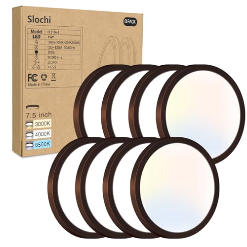 8PACK LED Flush Mount Ceiling Light Fixture (6 Count)
