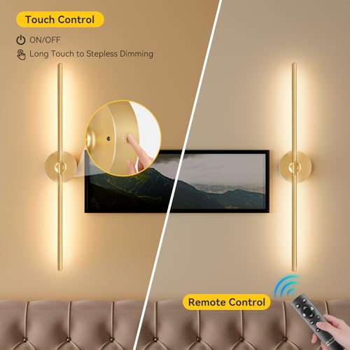 Battery Operated Wall Sconces Set of 2 (2 Count)