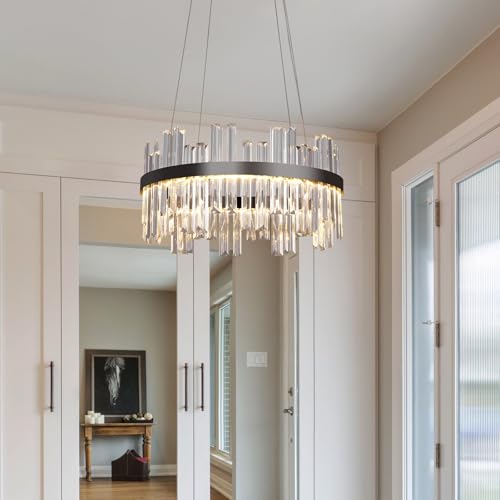 Black Led Modern Crystal Chandelier
