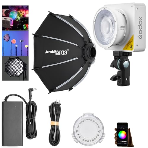 ML100R 110W Godox RGB LED Video Light Kit with 60cm Softbox