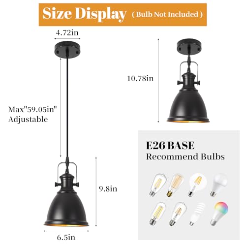 Black Pendant Light 2 Pack (2 Count)