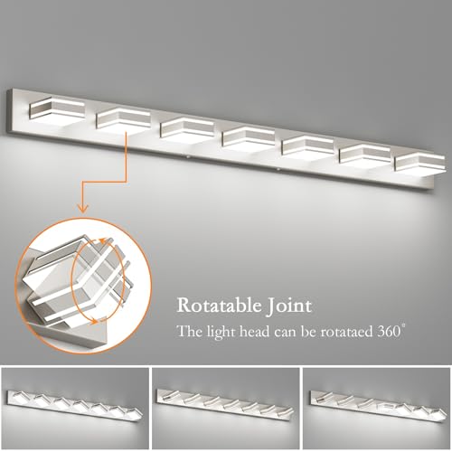 55inch Brushed Nickel Vanity Light for Bathroom 7
