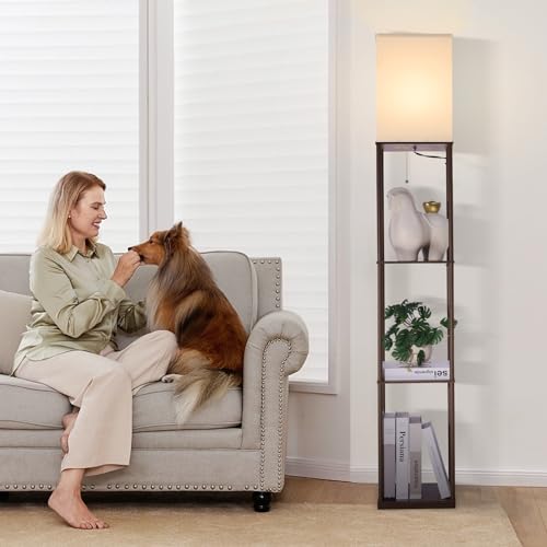 Floor Lamp with Shelves