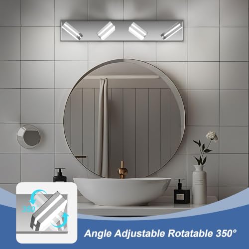 Modern LED Stainless Steel Chrome Acrylic Bathroom Lights Fixtures 4