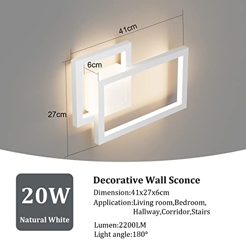 Modern Indoor Wall Sconce Aluminum Up and Down 20W LED Modern Wall Sconce for Indoor Living Room Bedroom Hallway