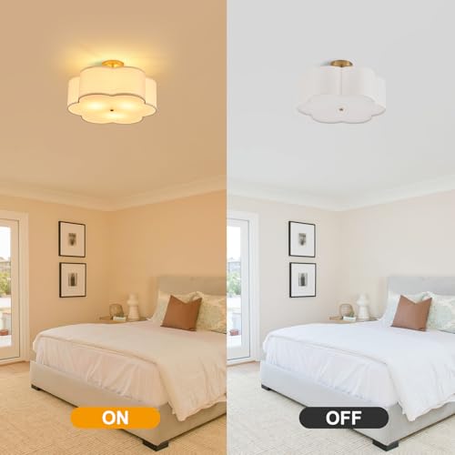 18" Modern Gold Drum Ceiling Light