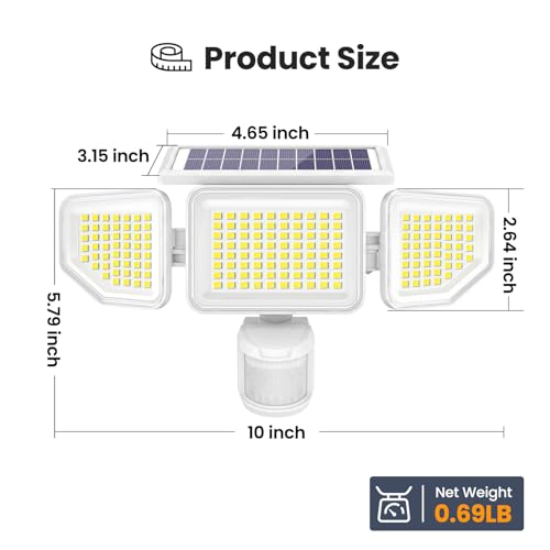 4500LM Solar Lights Outdoor (2 Count)