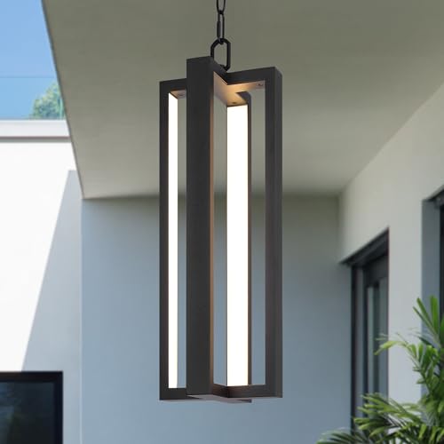 20.2 Inch Aluminum LED Modern Outdoor Pendant Light 2700K 2400LM