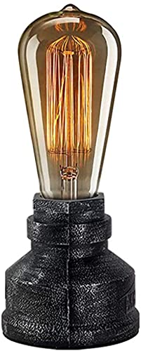 Vintage American Village Style Table Lamps Creative Lights Alloy Metal Water Pipe Night Light