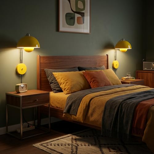 Mid Century Modern Bud Plug in Wall Sconces for Bedroom