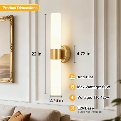Brushed Gold Wall Sconce