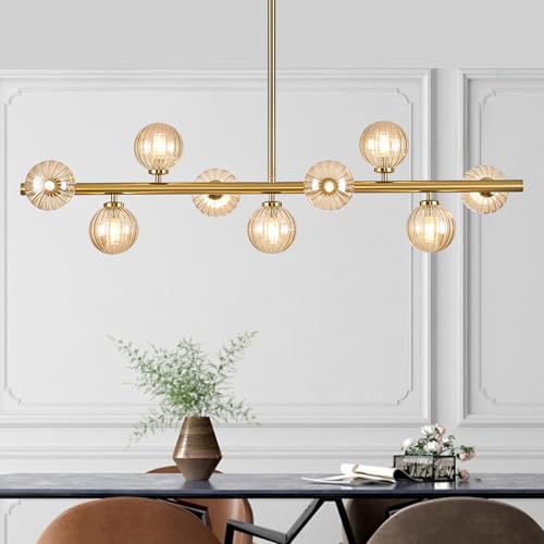Mid Century Modern Glass Globe Sputnik Chandelier
