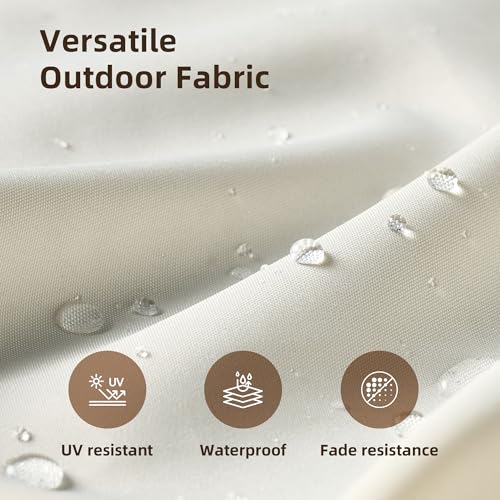 15 ft Large Patio Umbrella with Color Changing Lights
