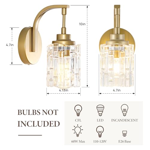 Gold Bathroom Wall Sconce Light