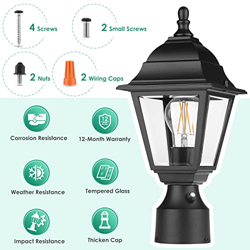 Dusk to Dawn Outdoor Post Lights (2 Count)