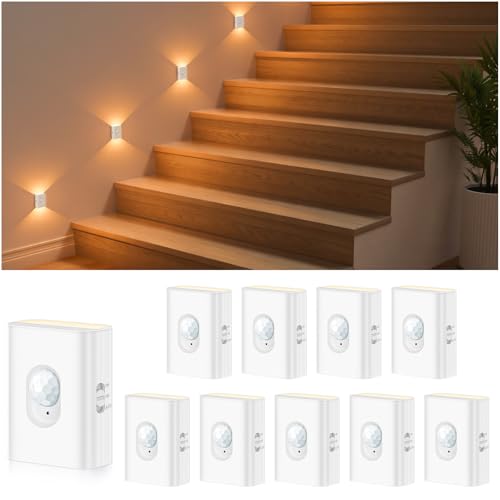Rechargeable Motion Sensor Night Lights for Stairs (10 Count)