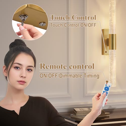 Battery Operated Wall Sconces Set of 2