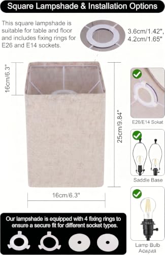 Square Lampshades Set of 2